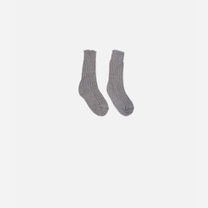 The Elder Statesman Cashmere Gray Ribbed Women's Socks
